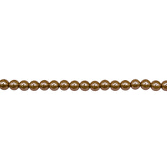 3mm Round Thunder Polish Glass Pearl Dark Gold