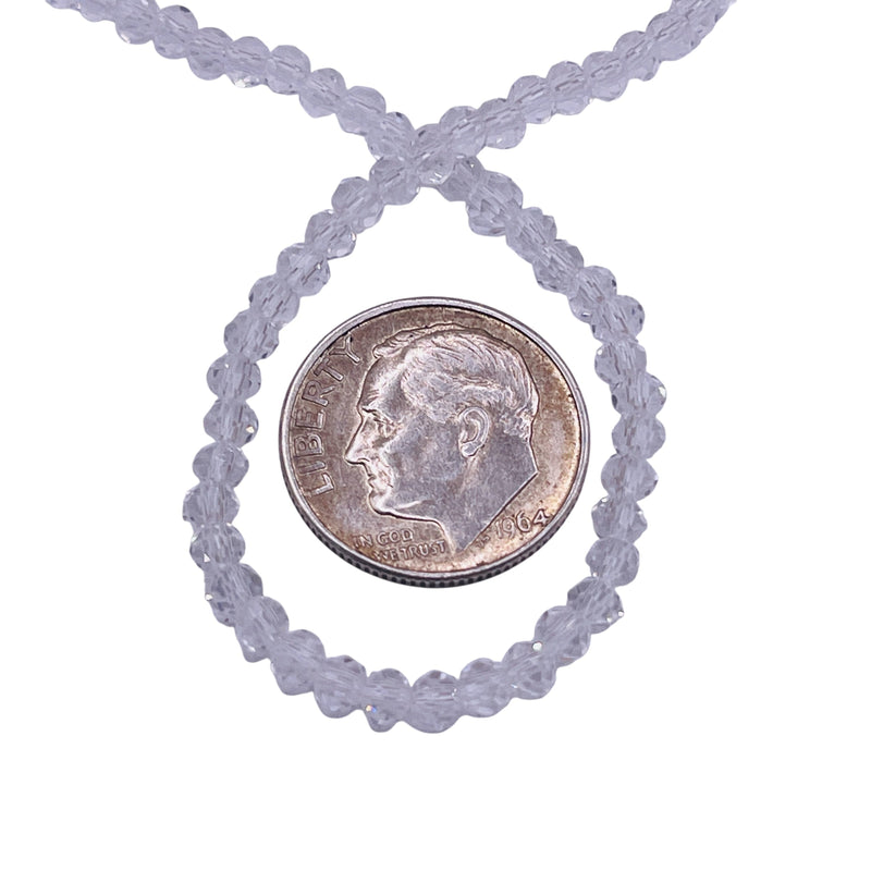 3mm Thunder Polish Glass Crystal Roundel Cut Crystal