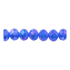 10mm Thunder Polish Glass Crystal Roundel Cut Sapphire Jade AB