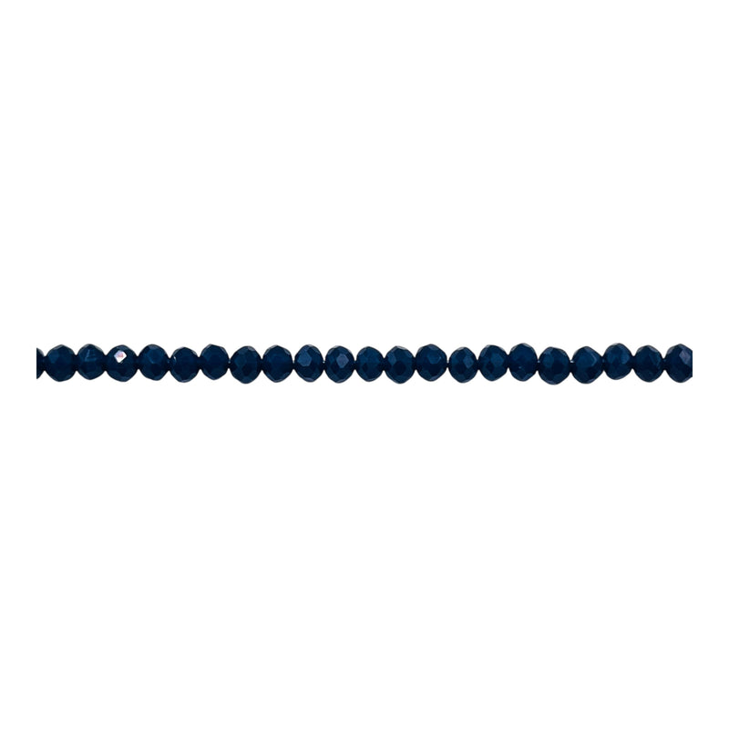 3mm Thunder Polish Glass Crystal Roundel Cut Denim
