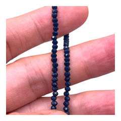 3mm Thunder Polish Glass Crystal Roundel Cut Denim