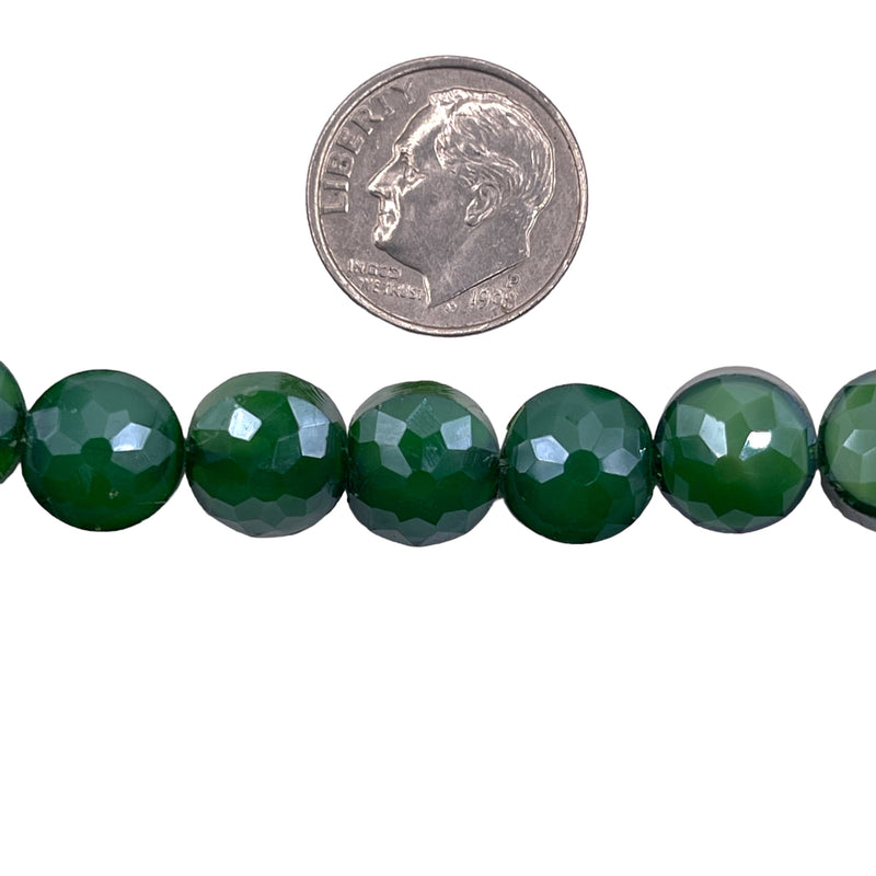 10mm Coin Faceted Glass Crystal