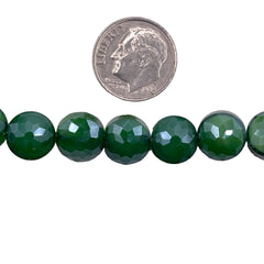 10mm Coin Faceted Glass Crystal