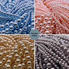 3mm Round Thunder Polish Glass Pearl Package Deal