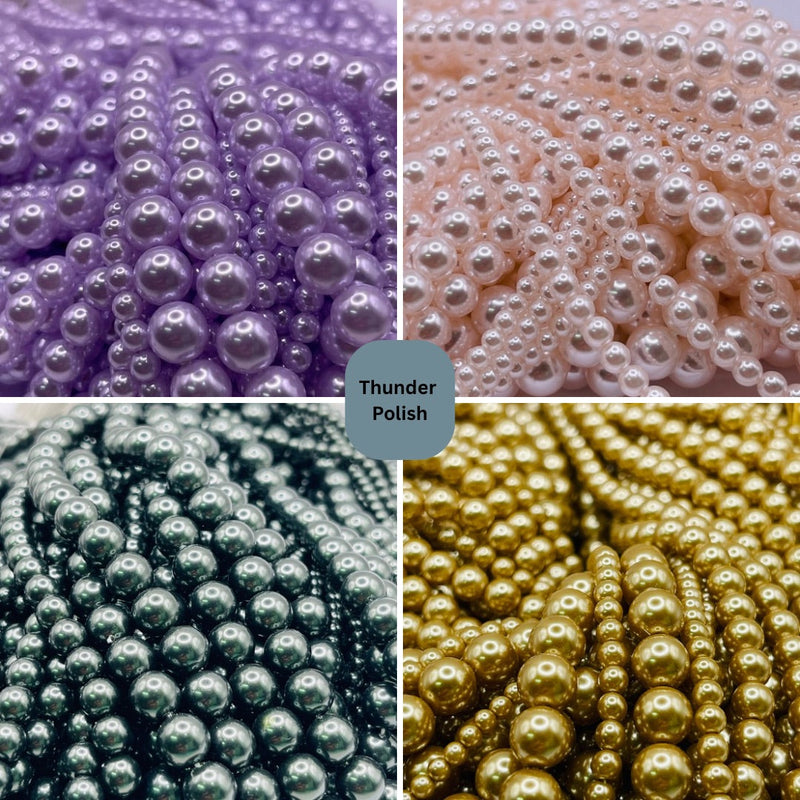 3mm Round Thunder Polish Glass Pearl Package Deal