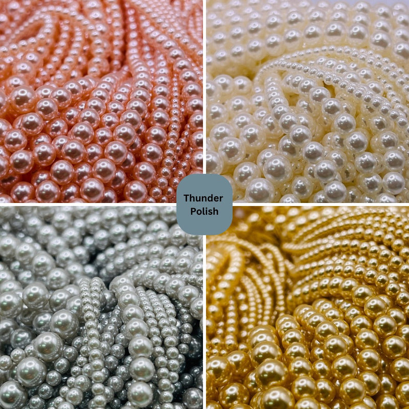3mm Round Thunder Polish Glass Pearl Package Deal