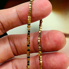 2x2mm Cube Hematite Gold