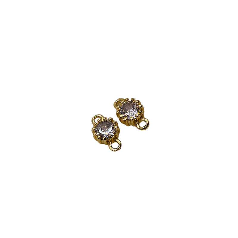 6mm Double Loop Charm Diamond