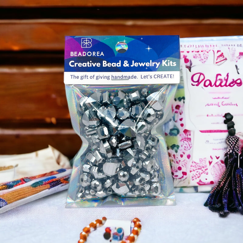 Rhodium Glass Crystal Mix + Starter Jewelry Kit Bonus
