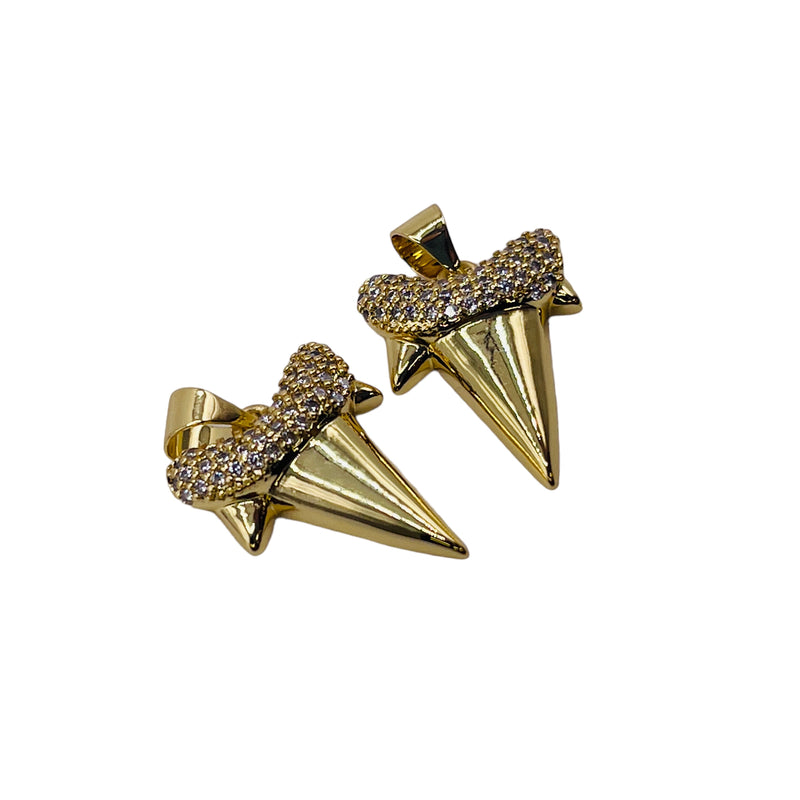 18x14mm Charm Shark Tooth