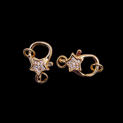 16mm Star Clasps 18K Gold Plated