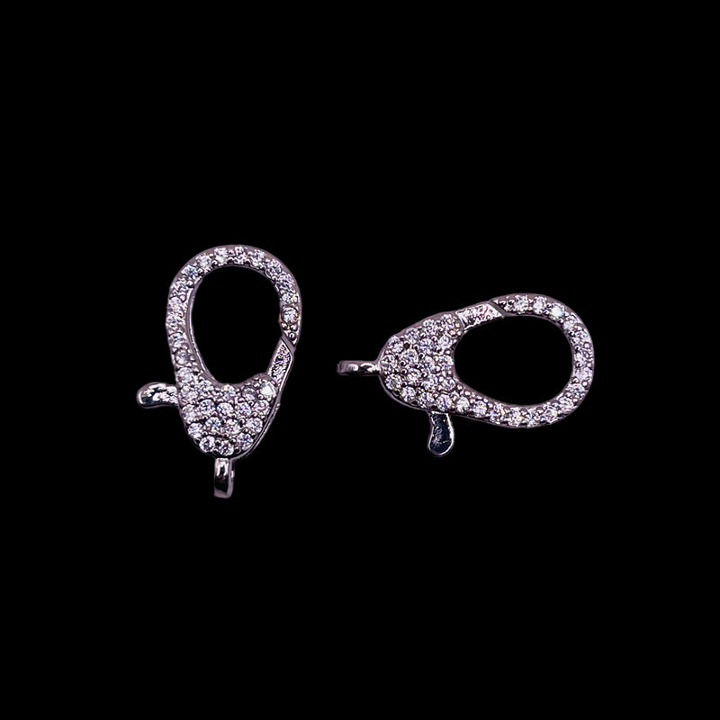 18mm Lobster Clasps Rhodium Plated