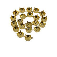 12mm Rivoli Necklace 21 Cups-Gold