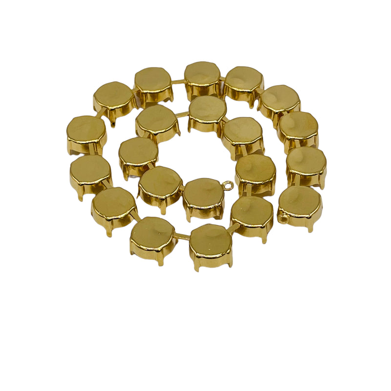 12mm Rivoli Necklace 21 Cups-Gold