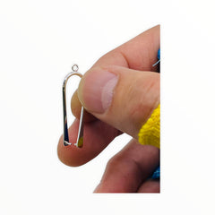 33.5mm Pinchable Earring Component-Silver Plated