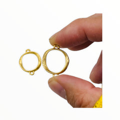 Ring Connectors-Satin Gold Plated
