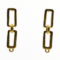 Chain Earrings--Satin Gold Plated