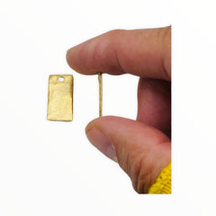 Rectangle-Satin Gold Plated