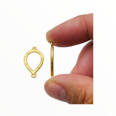 Tear Connectors-Satin Gold Plated
