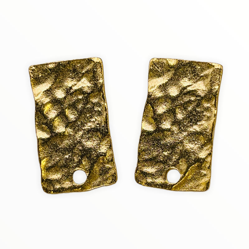 Rectangle Earring--Satin Gold Plated