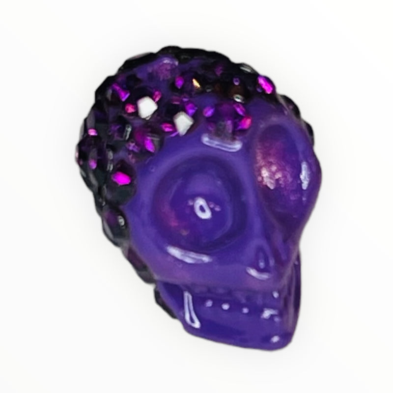 13mm Bling Bling Skull Purple