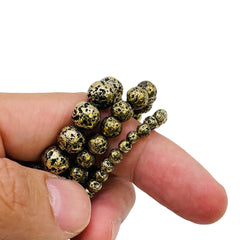 Lava Bead Antique Brass