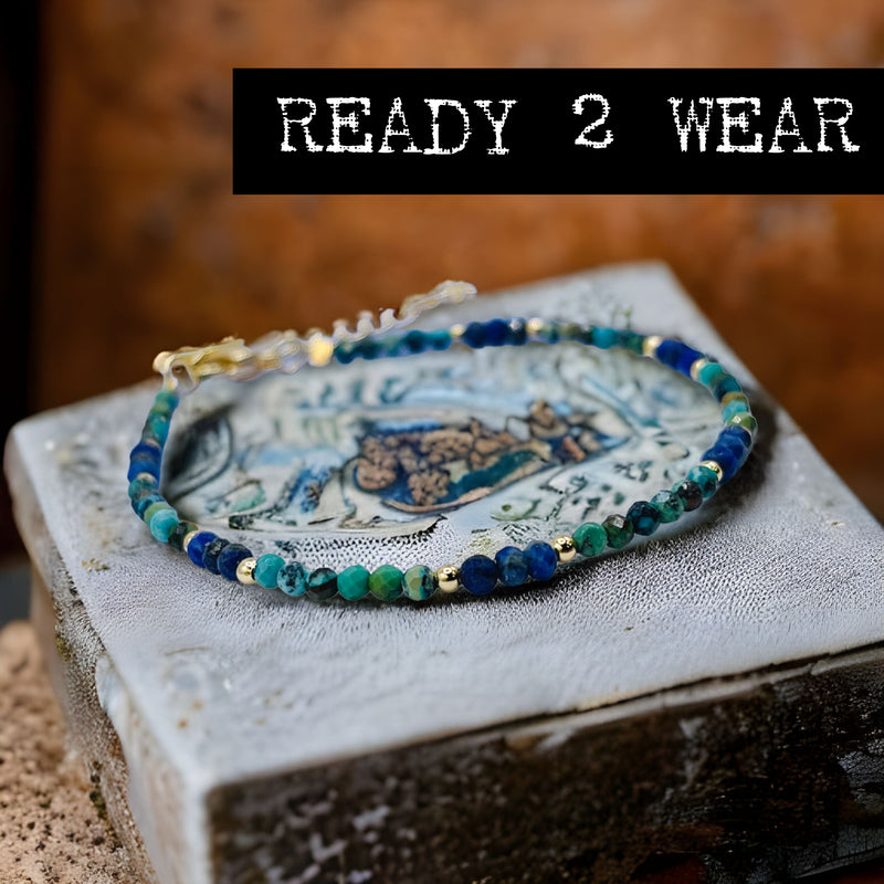 Turquoise with Lapis Lazuli Elegant Finished Bracelet