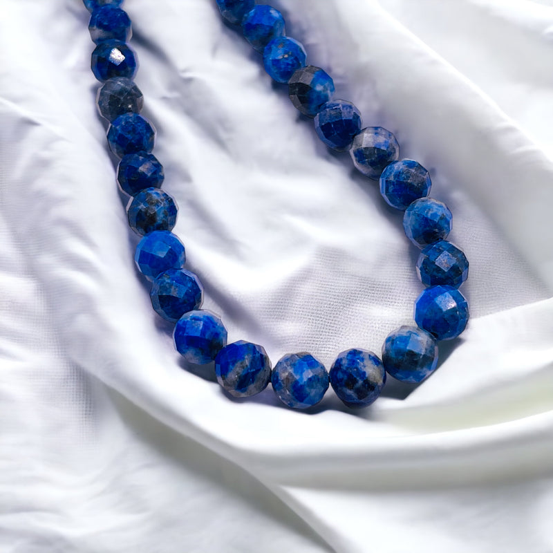 8mm Round Cut Lapis Lazuli