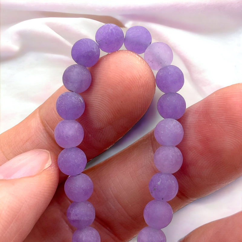 6mm Round Matt Dyed Jade