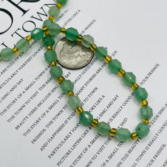 6mm Lantern Cut Green Aventurine