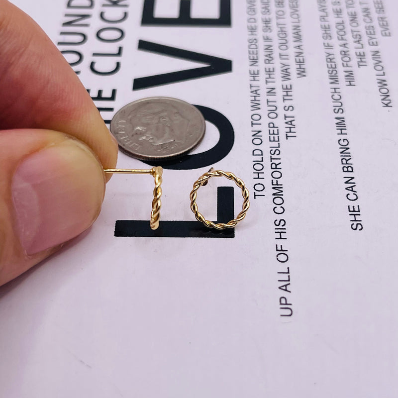 10mm Designer Earring 18K Gold Plated