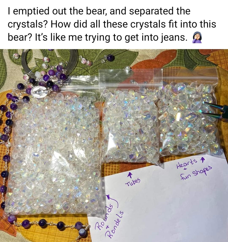 Exclusive! Crystal Bear with over ONE POUND of beads + BONUS EXTRAS!