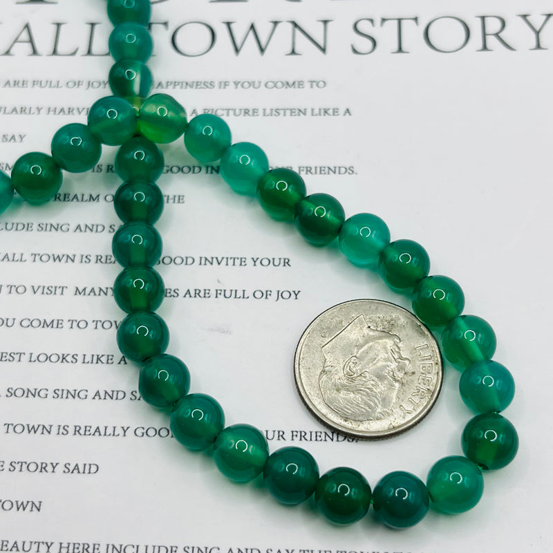 6mm Round Green Agate