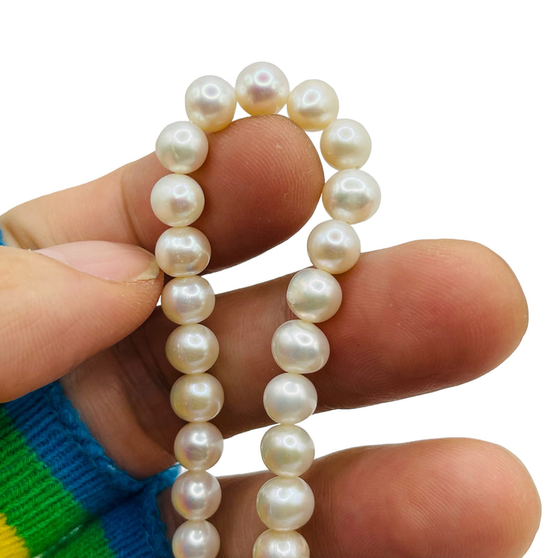 Fresh Water Pearl Almost Round 6.5 to 7mm