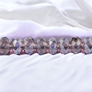 3mm Thunder Polish Glass Crystal Roundel Cut Violet