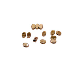 6x4mm Oval Spacer 18K Gold Plated