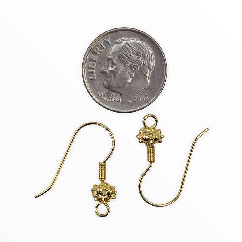 French Ear Wire with Bead-Gold Plated
