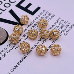 8mm Round Spacer 18K Gold Plated