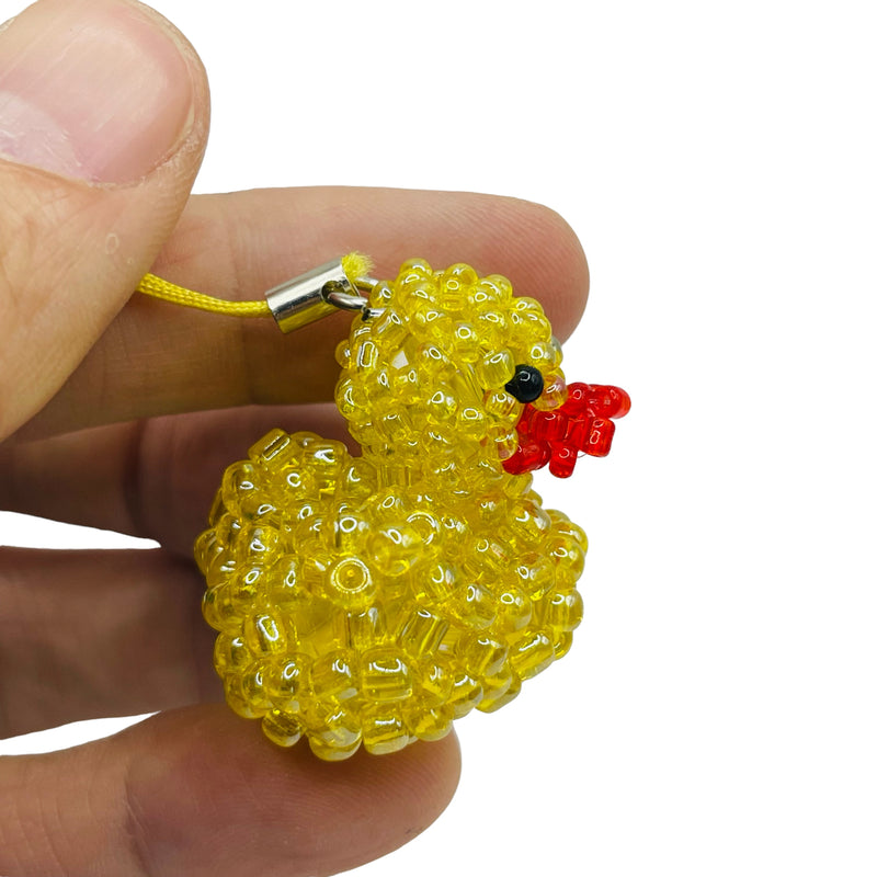 Handmade Beaded Duck with Strap