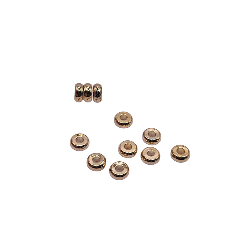 4x2mm Spacer 18K Gold Plated