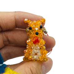 Handmade Beaded squirrel with Strap