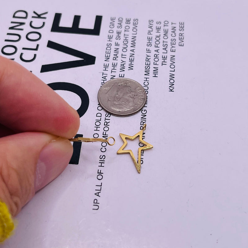 20mm Star Charms 18K Gold Plated