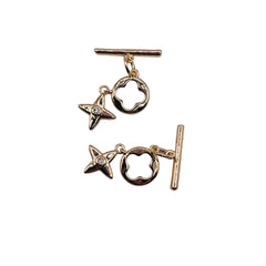 9mm Star Toggle Clasps 18K Gold Plated