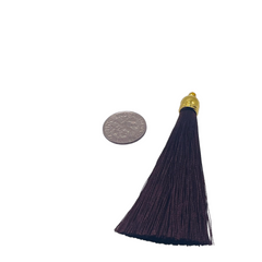 70mm Tassel Brown with Gold Cap