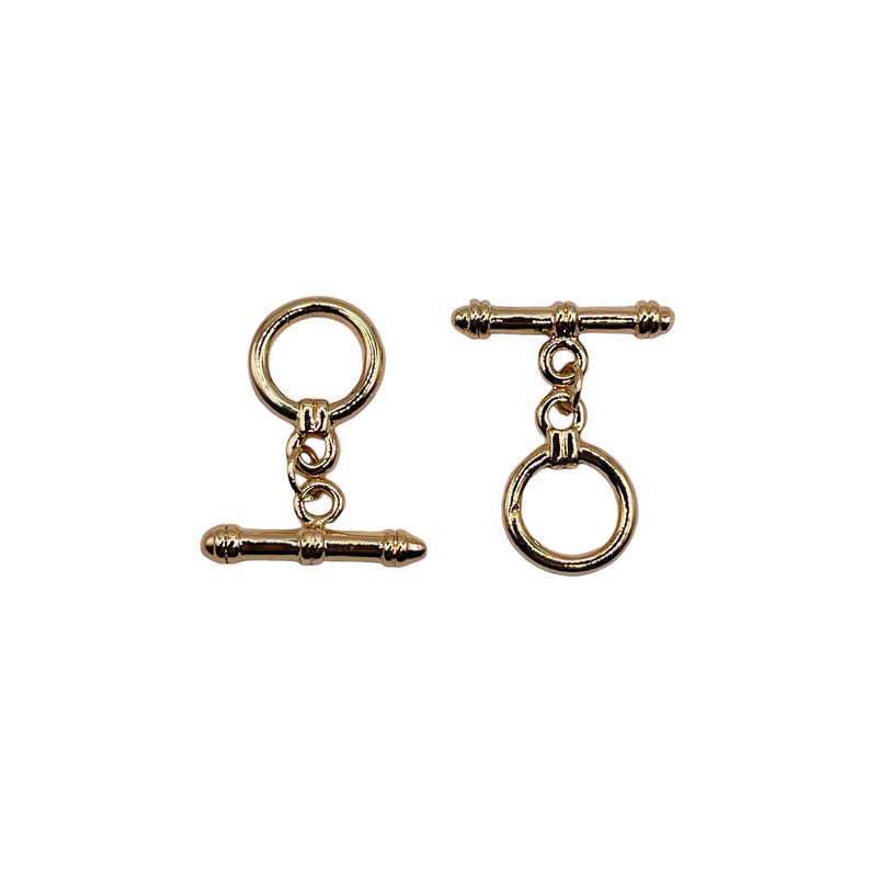 13mm Toggle Clasps 18K Gold Plated