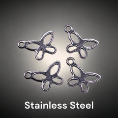 11mm Butterfly Charm Stainless Steel