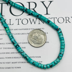 4x2mm Cylinder Turquoise Dyed and Stabilized