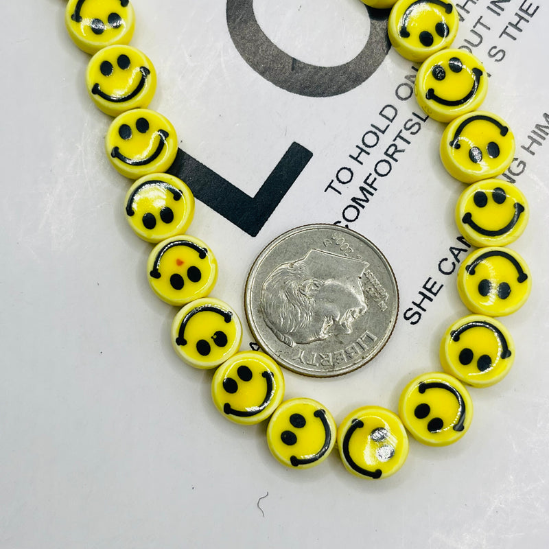 8mm Smile Handmade and painted Porcelain