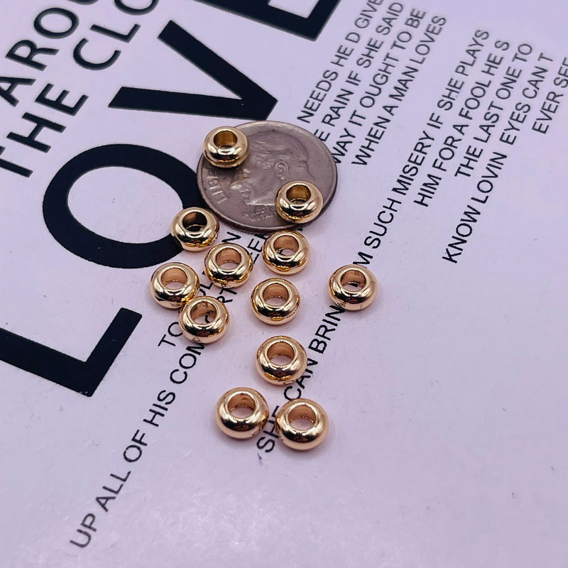 6x3mm Spacer 18K Gold Plated