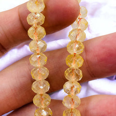 8x6mm Roundel Cut Citrine